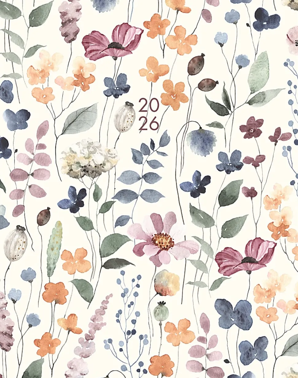 2026 Willow Creek Press Monthly Booklet Planner, 7-1/2" x 9-1/2", Garden Botanical, January To December, 57841