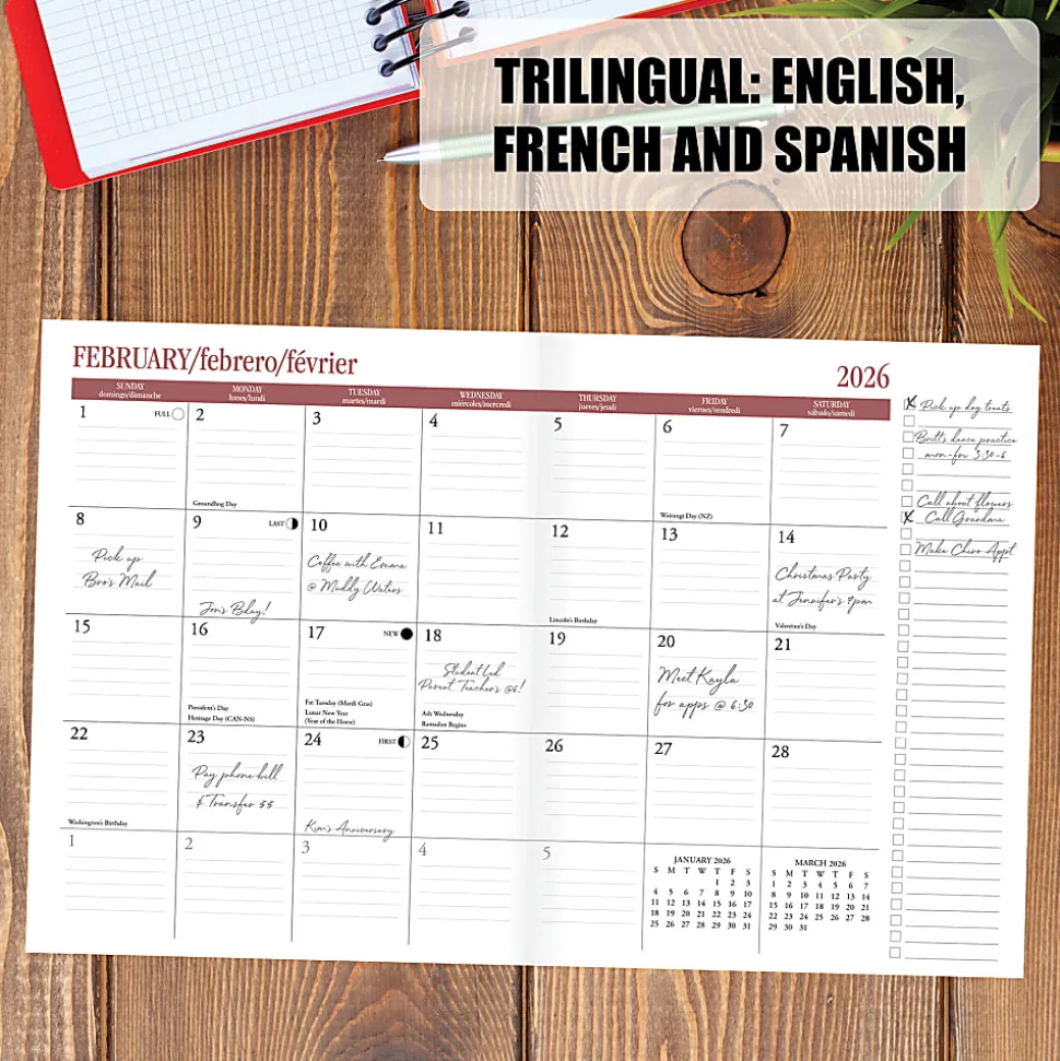 2026 Willow Creek Press Monthly Booklet Planner, 7-1/2" x 9-1/2", Colorful Canal, January To December, 58527