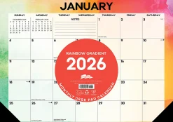 2026 Willow Creek Press Monthly Desk Pad Calendar, 12" x 17", Rainbow Gradient, January To December, 57155