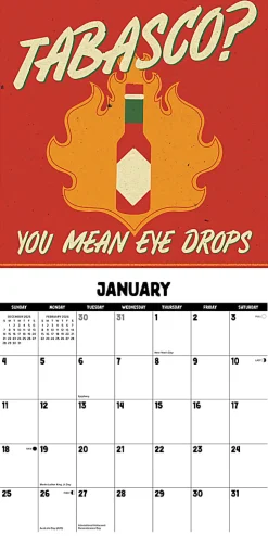 2026 Willow Creek Press Monthly Wall Calendar, 12" x 12", The Tough Guy's Calendar, January To December, 55953