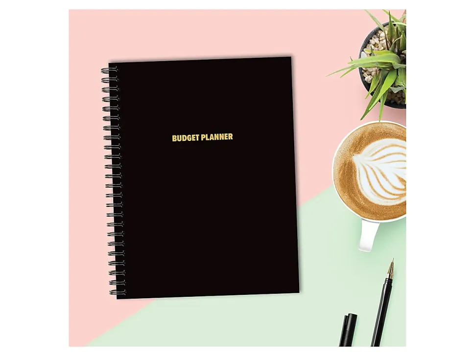 Willow Creek Press 12-Month Undated Budget/Finance Monthly Tracker Planner, 8-1/2" x 11", Black