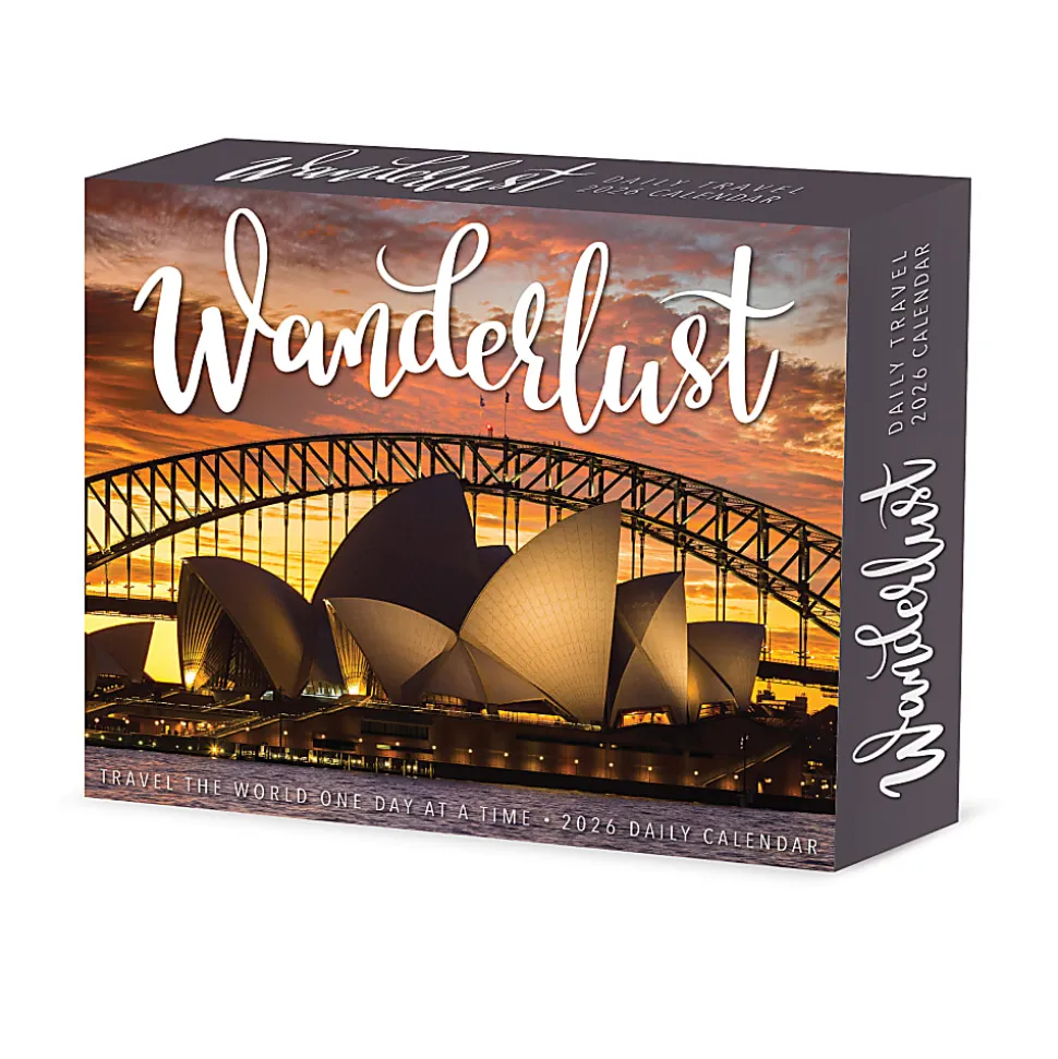 2026 Willow Creek Press Page-A-Day Daily Desk Calendar, 6-1/4" x 5-1/2", Wanderlust, January To December, 54482