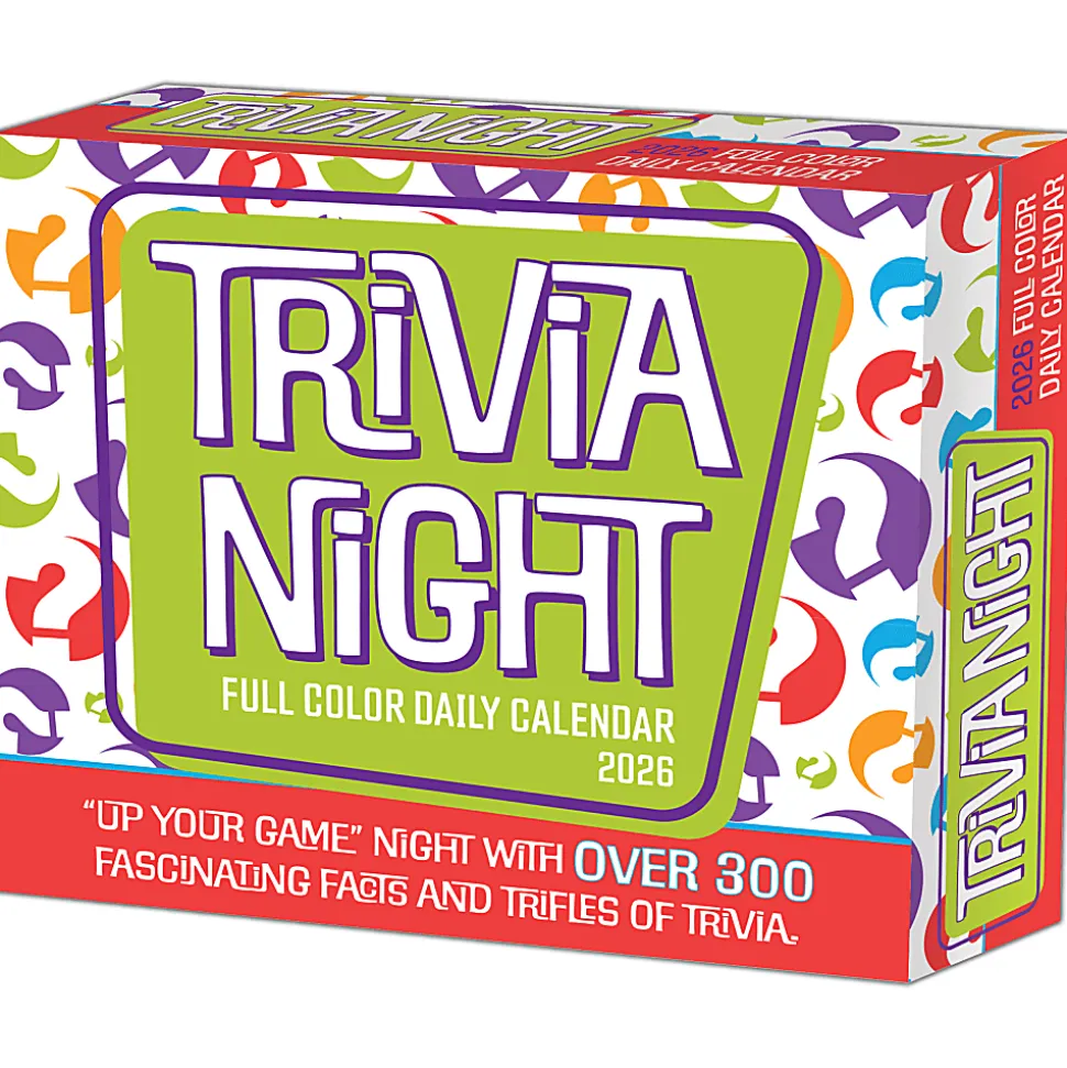 2026 Willow Creek Press Page-A-Day Daily Desk Calendar, 6-1/4" x 5-1/2", Trivia Night, January To December, 54468