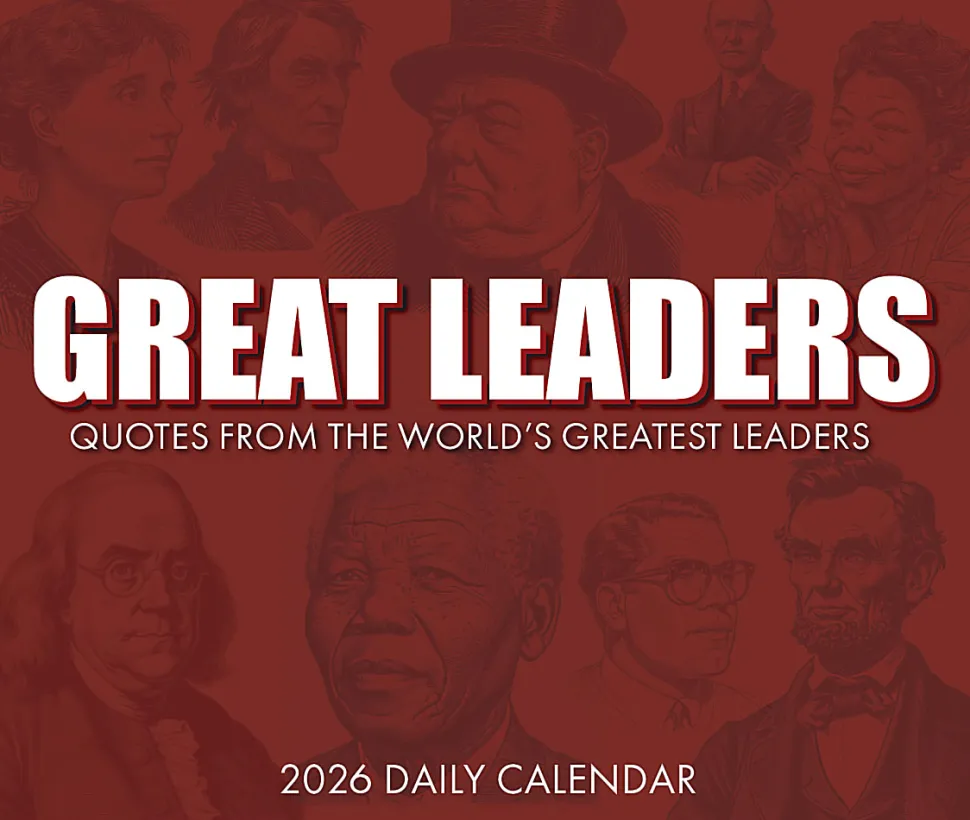 2026 Willow Creek Press Page-A-Day Daily Desk Calendar, 6-1/4" x 5-1/2", Great Leaders, Greatest Quotes, January To December, 54208