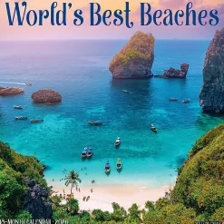 2026 Willow Creek Press Scenic Monthly Wall Calendar, 12" x 12", World's Best Beaches, January To December, 55670