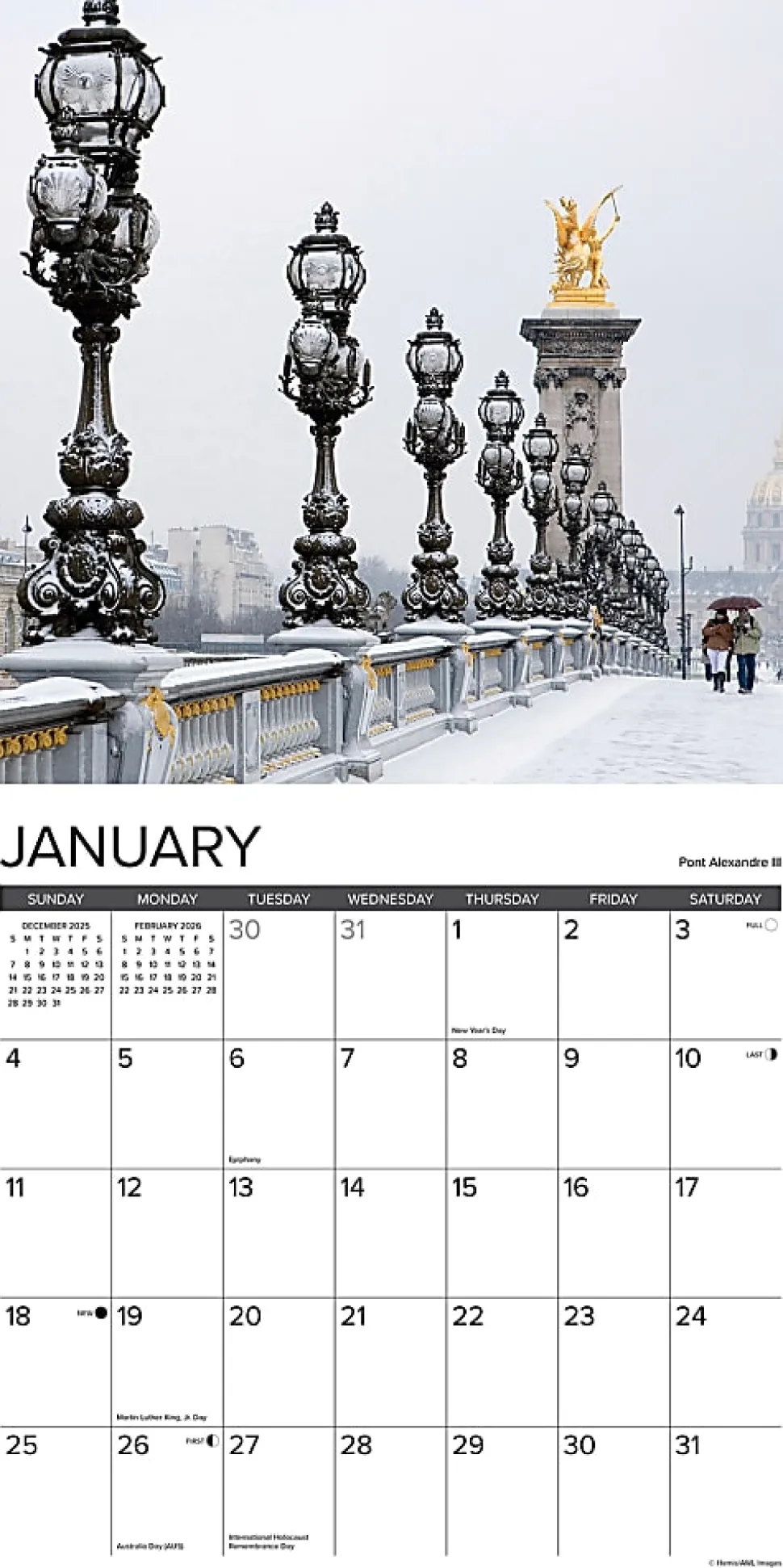 2026 Willow Creek Press Scenic Monthly Wall Calendar, 12" x 12", Paris, January To December, 52327