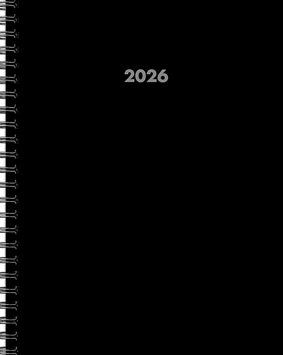 2026 Willow Creek Press Softcover Weekly/Monthly Planner, 6-1/2" x 8-1/2", Basic Black, January To December, 57827