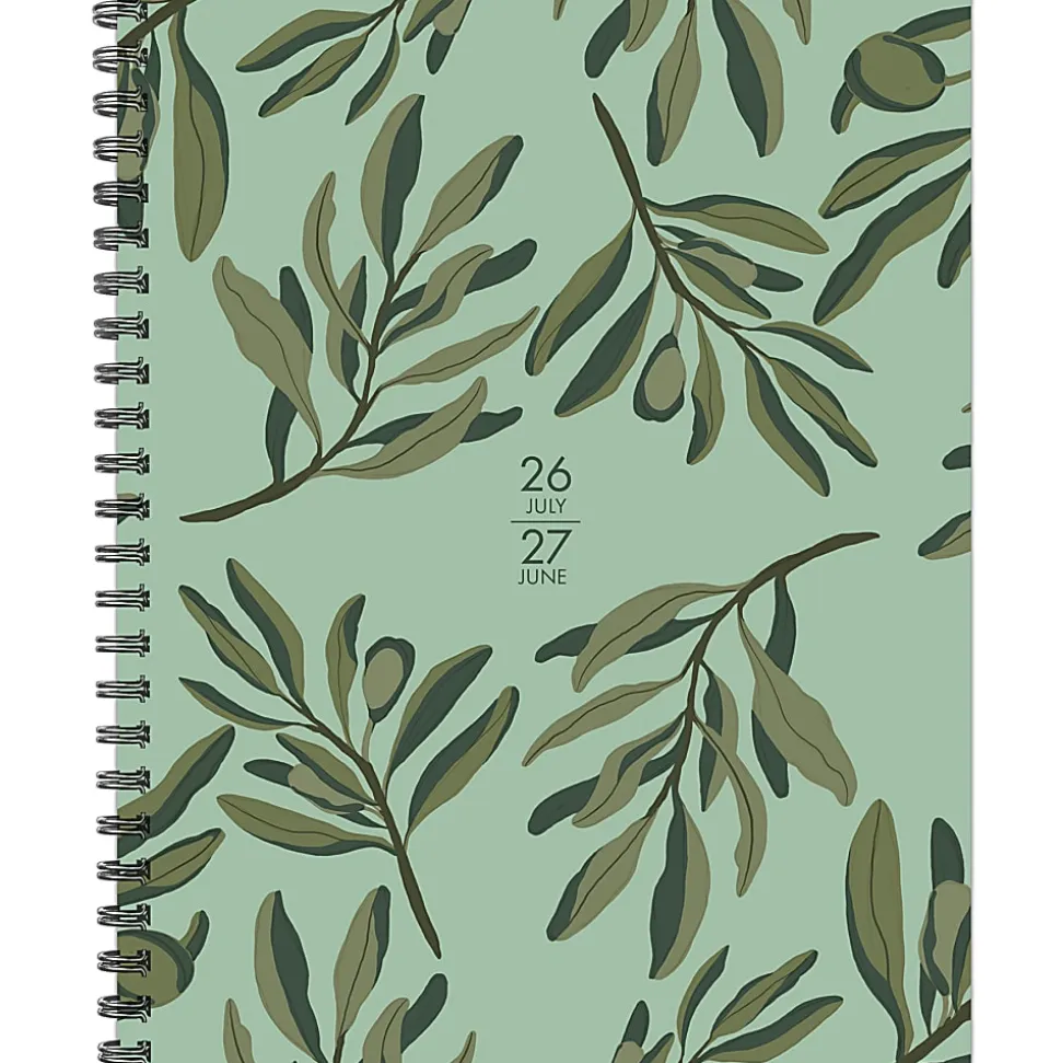 Willow Creek Press Softcover Weekly/Monthly Academic Planner, 8-1/2" x 11", Olive Grove, July 2026 - June 2027, Total Qty 1