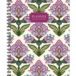Willow Creek Press Softcover Weekly/Monthly Academic Planner, 8-1/2" x 11", Tulip Flowers, July 2026 - June 2027, Total Qty 1