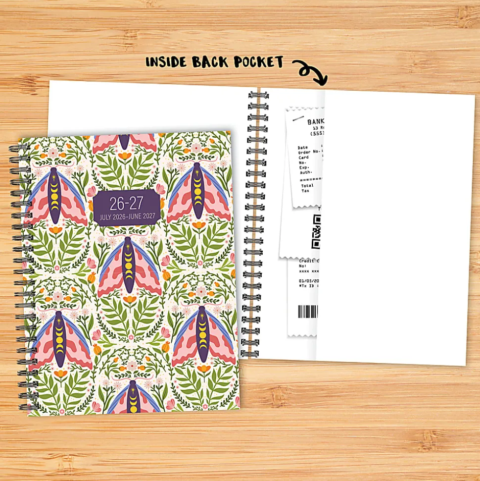 Willow Creek Press Softcover Weekly/Monthly Academic Planner, 6-1/2" x 8-1/2", Verdant Folk, July 2026 - June 2027, Total Qty 1