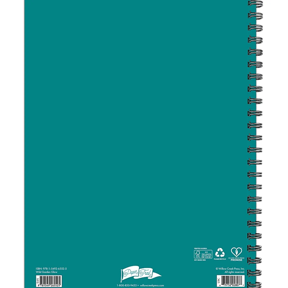 Willow Creek Press Softcover Weekly/Monthly Academic Planner, 8-1/2" x 11", Wild Garden Glow, July 2026-June 2027, Total Qty 1