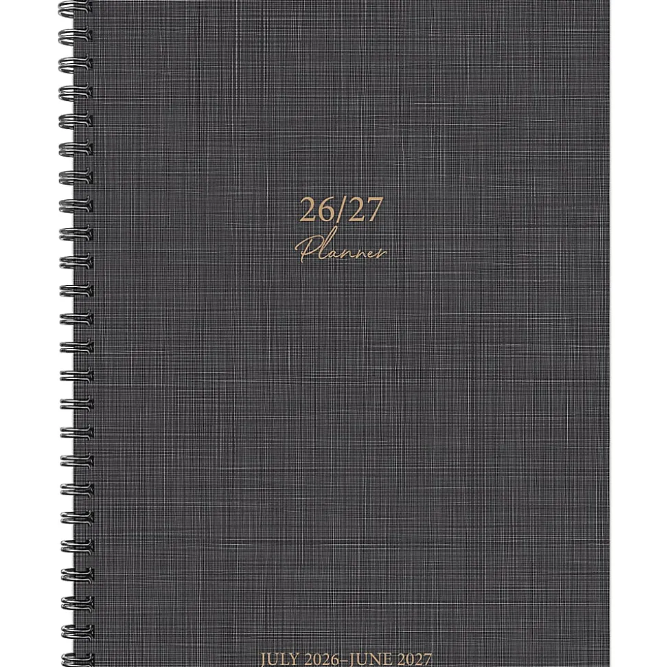 Willow Creek Press Softcover Weekly/Monthly Academic Planner, 8-1/2" x 11", Graphite Grid, July 2026 - June 2027, Total Qty 1