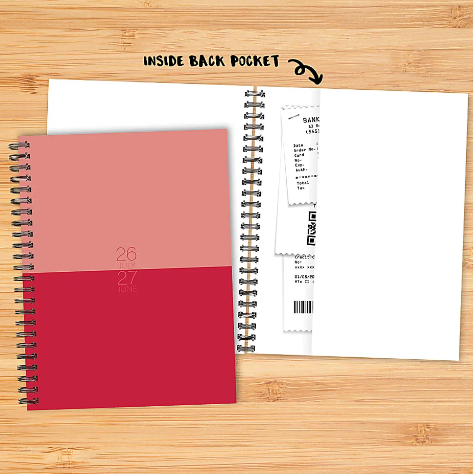 Willow Creek Press Softcover Weekly/Monthly Academic Planner, 8-1/2" x 6-1/2", Pink Duotone, July 2026 - June 2027, Total Qty 1
