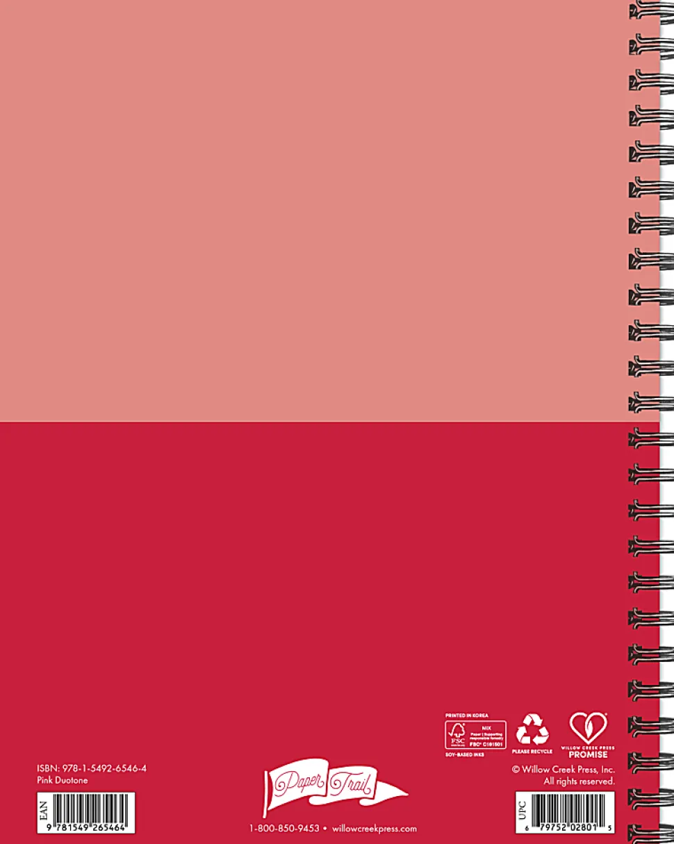 Willow Creek Press Softcover Weekly/Monthly Academic Planner, 8-1/2" x 6-1/2", Pink Duotone, July 2026 - June 2027, Total Qty 1