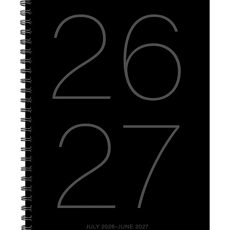 Willow Creek Press Softcover Weekly/Monthly Academic Planner, 8-1/2" x 11", Black, July 2026 - June 2027, Total Qty 1
