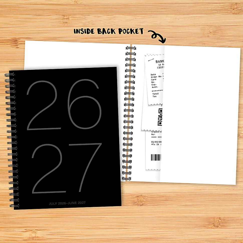 Willow Creek Press Softcover Weekly/Monthly Academic Planner, 8-1/2" x 11", Black, July 2026 - June 2027, Total Qty 1