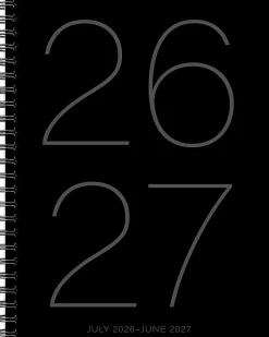 Willow Creek Press Softcover Weekly/Monthly Academic Planner, 6-1/2" x 8-1/2", Black, July 2026 - June 2027, Total Qty 1
