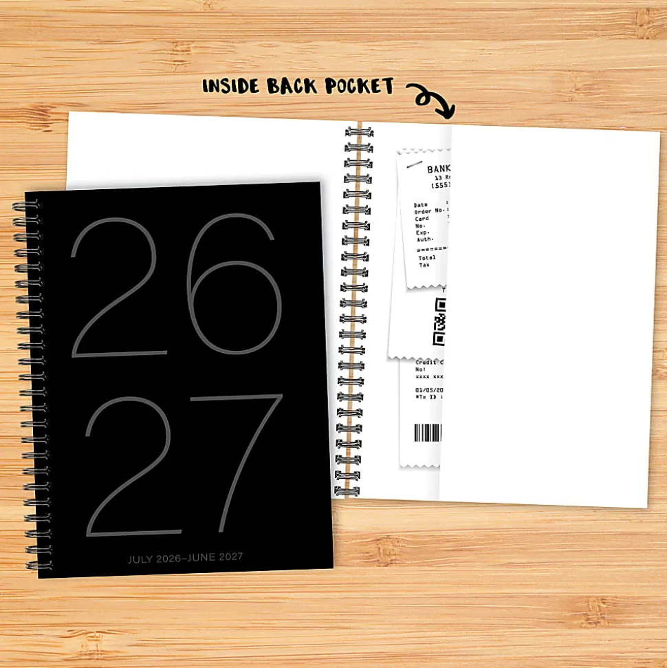 Willow Creek Press Softcover Weekly/Monthly Academic Planner, 6-1/2" x 8-1/2", Black, July 2026 - June 2027, Total Qty 1