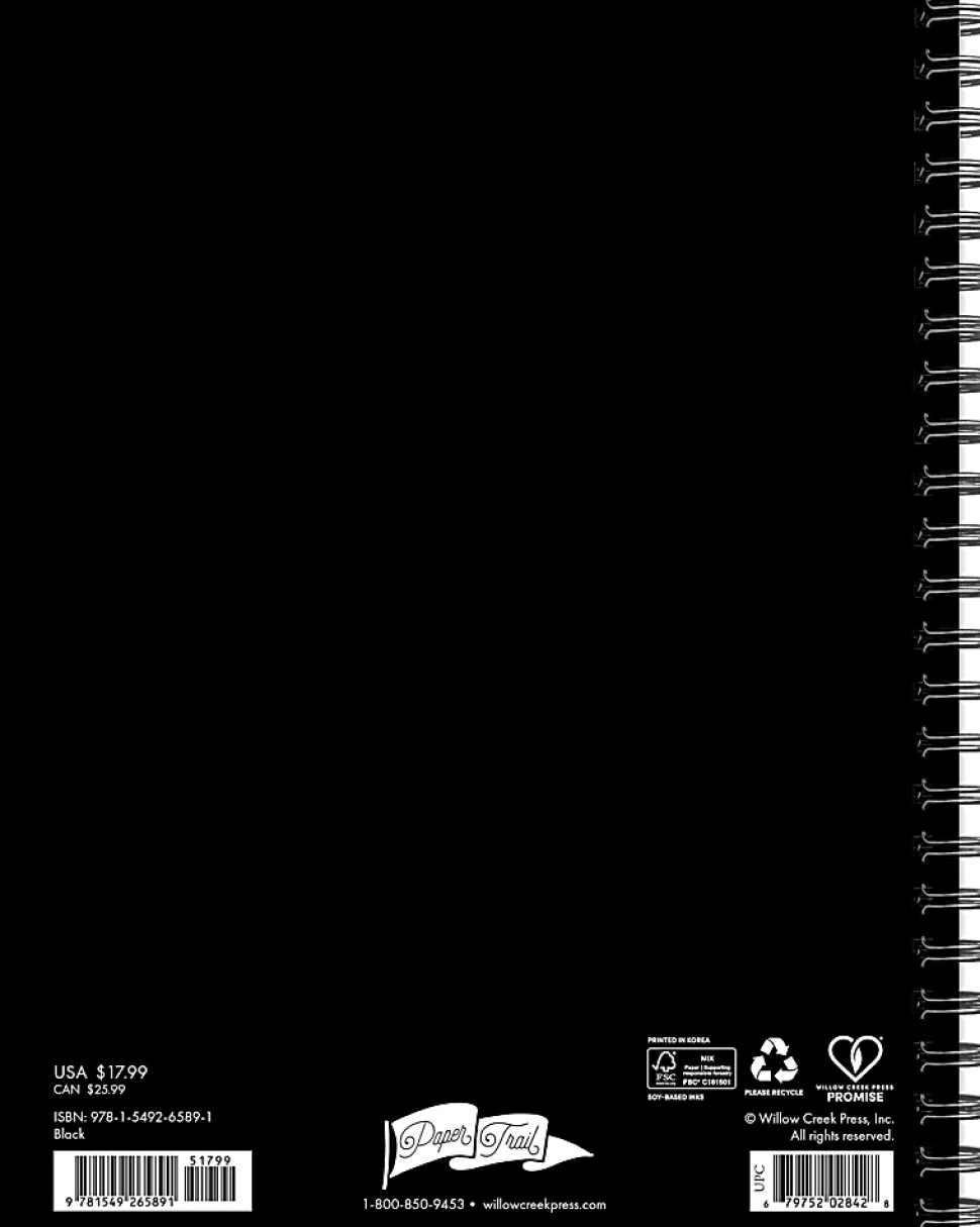 Willow Creek Press Softcover Weekly/Monthly Academic Planner, 6-1/2" x 8-1/2", Black, July 2026 - June 2027, Total Qty 1