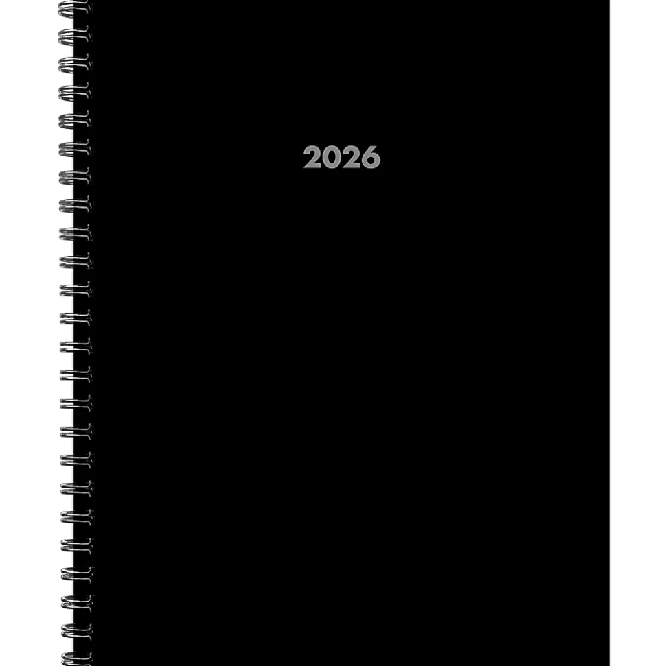 2026 Willow Creek Press Weekly/Monthly Softcover Planner, 8-1/2" x 11", Basic Black, January To December, 57865