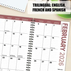 2026 Willow Creek Press Weekly/Monthly Spiral Pocket Planner, 3-1/2