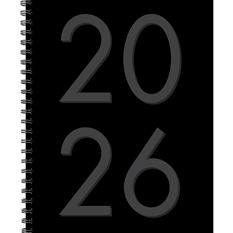 2026 Willow Creek Press Weekly/Monthly Softcover Planner, 8-1/2" x 11", Black, January To December, 57599