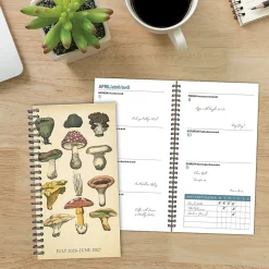 Willow Creek Press Weekly/Monthly Spiral Planner, 6-1/2" x 3-1/2", Fungi Files, July 2026 - June 2027, Total Qty 1
