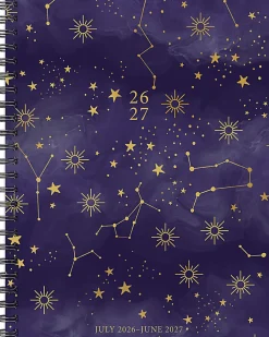 Willow Creek Press Weekly/Monthly Academic Planner, 6-1/2" x 8-1/2", Starry Intentions, July 2026 - June 2027, Total Qty 1