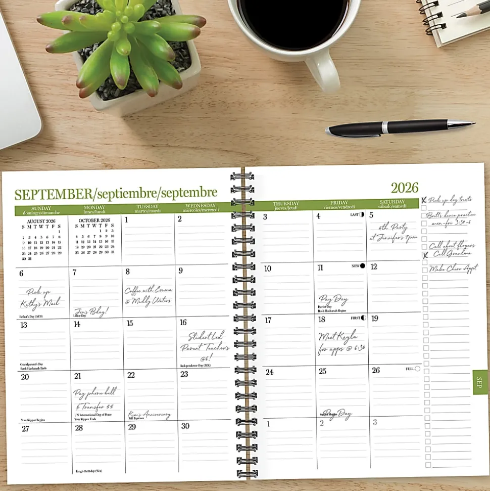 Willow Creek Press Weekly/Monthly Academic Planner, 6-1/2" x 8-1/2", Starry Intentions, July 2026 - June 2027, Total Qty 1