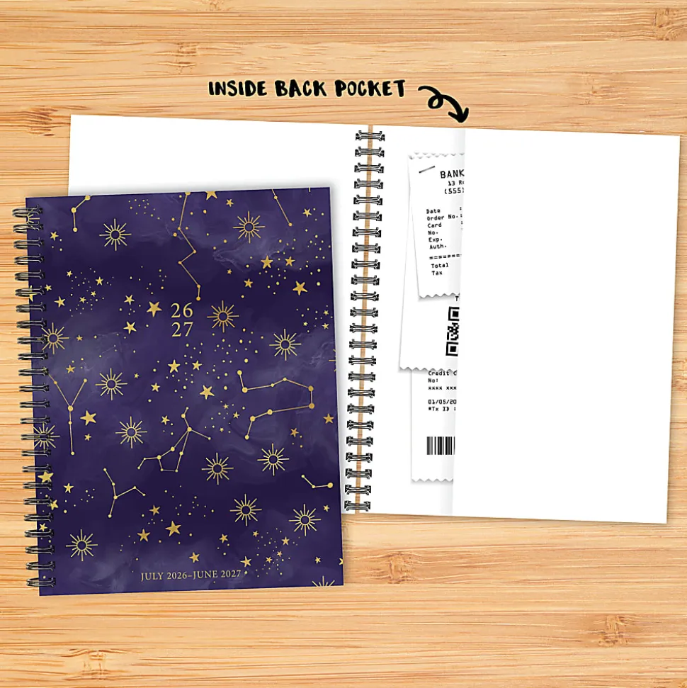 Willow Creek Press Weekly/Monthly Academic Planner, 6-1/2" x 8-1/2", Starry Intentions, July 2026 - June 2027, Total Qty 1