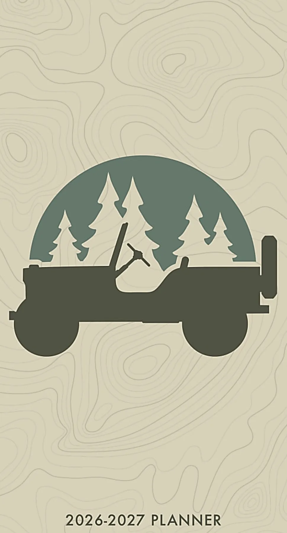 2026-2027 Willow Creek Press 2-Year Monthly Checkbook/Calendar, 3-1/2" x 6-1/2", Jeep, January 2026 To December 2027, 56585
