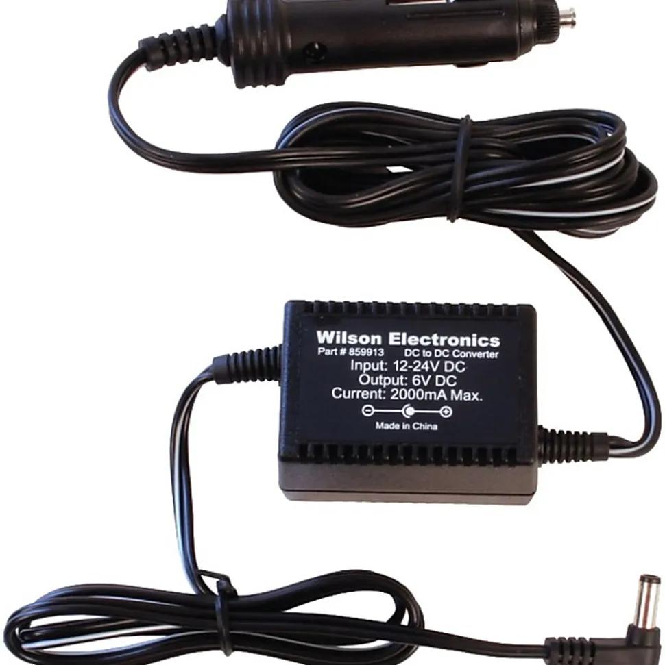 Wilson 6V DC Wireless Vehicle Signal-Booster Power Adapter, Black, WSN859913