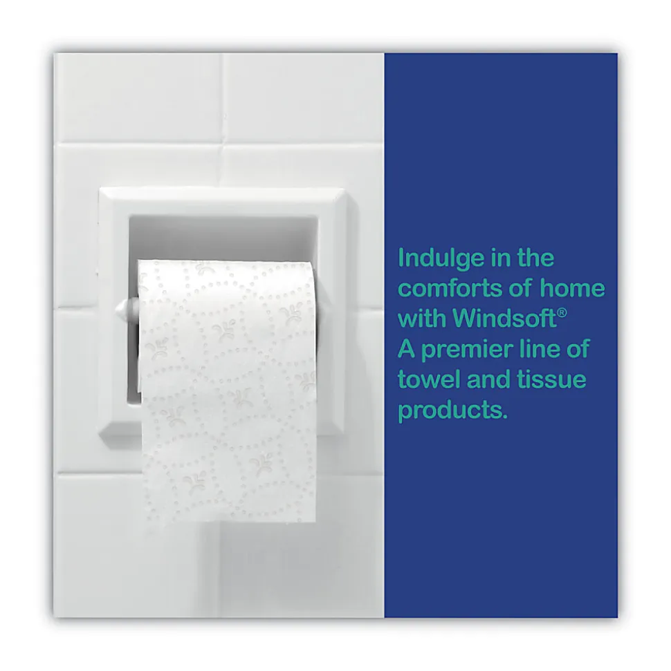 Windsoft® Premium Bath Tissue, Septic Safe, 2-Ply, White, 284 Sheets/Roll, 24 Rolls/Carton