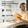 Wireless Headset with Integrated AI Noise-Cancelling Microphone - Stereo - Wireless - Bluetooth - 32.8 ft - Over-the-head - Binaural - Noise Canceling