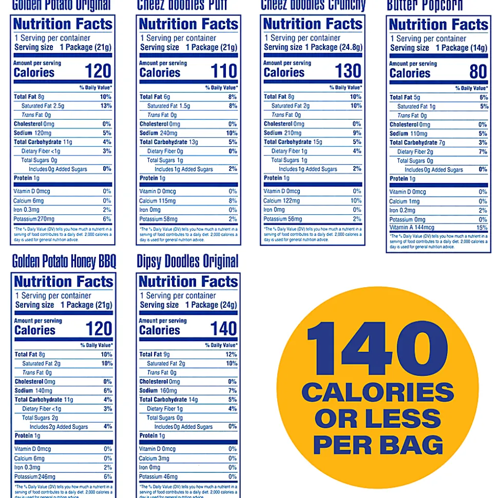 Wise Foods Grab & Snack Variety Pack, Pack Of 50 Bags