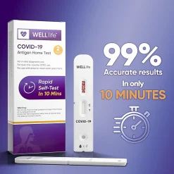 Wondfo WELL life™ COVID-19 Antigen Home Tests, Pack Of 5 Tests