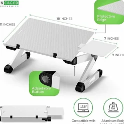WorkEZ Adjustable-Height Tilt Ergonomic Computer Keyboard Stand Riser,  Silver
