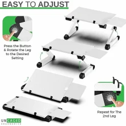 WorkEZ Adjustable-Height Tilt Ergonomic Computer Keyboard Stand Riser,  Silver