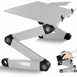 WorkEZ Adjustable-Height Tilt Ergonomic Computer Keyboard Stand Riser,  Silver