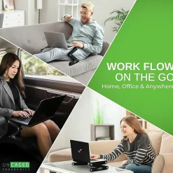 WorkEZ Best adjustable ergonomic laptop stand and lap desk with mouse pad black