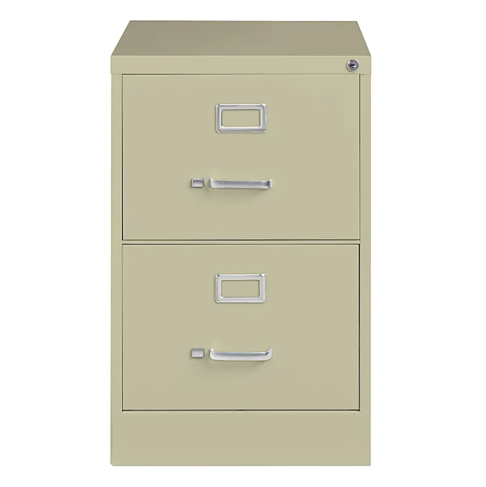 WorkPro 26 1/2"D 2-Drawer Legal-Size Vertical File Cabinet, Putty