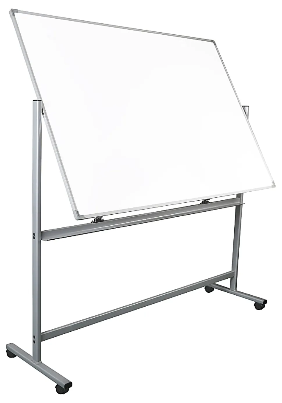 WorkPro® Double-Sided Mobile Magnetic Dry-Erase Whiteboard Easel, 72" x 48", Aluminum Frame With Silver Finish