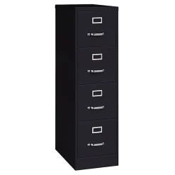 WorkPro® 25"D Vertical 4-Drawer File Cabinet, Black