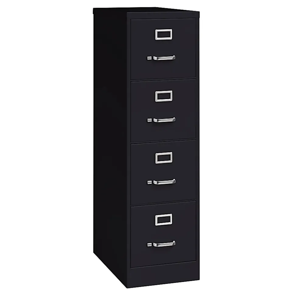WorkPro® 25"D Vertical 4-Drawer File Cabinet, Black