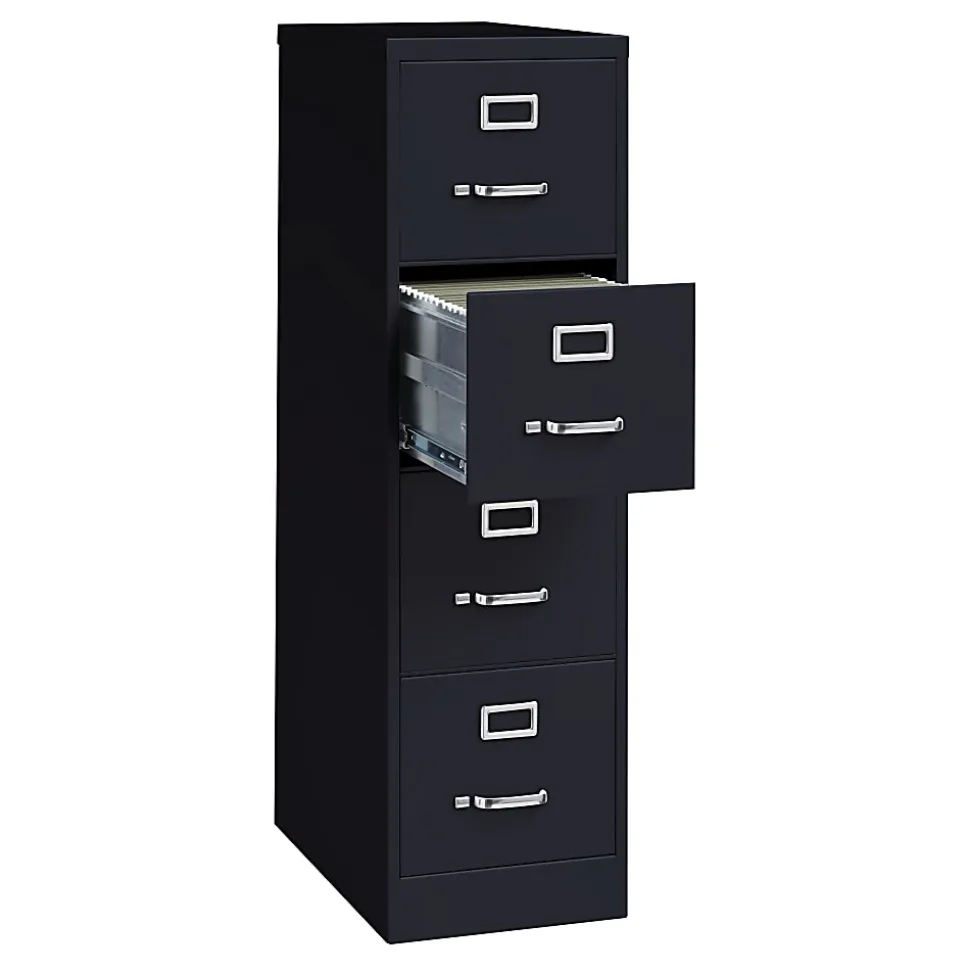 WorkPro® 25"D Vertical 4-Drawer File Cabinet, Black