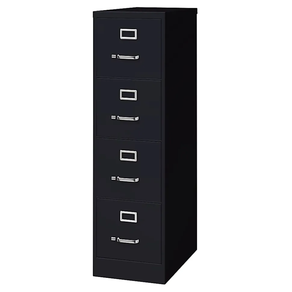 WorkPro® 25"D Vertical 4-Drawer File Cabinet, Black