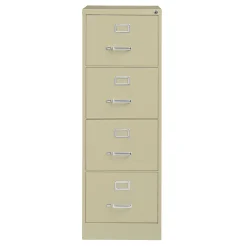 WorkPro® 26-1/2"D Vertical 4-Drawer Legal-Size File Cabinet, Putty