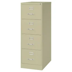 WorkPro® 26-1/2"D Vertical 4-Drawer Legal-Size File Cabinet, Putty