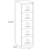 WorkPro® 26-1/2"D Vertical 5-Drawer Legal-Size File Cabinet, Black