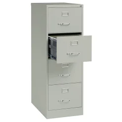 WorkPro® 26-1/2"D Vertical 4-Drawer Legal-Size File Cabinet, Light Gray